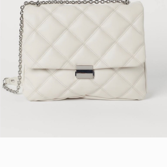 H&M Quilted Shoulder Bag Woman Beich - Picture 4 of 5